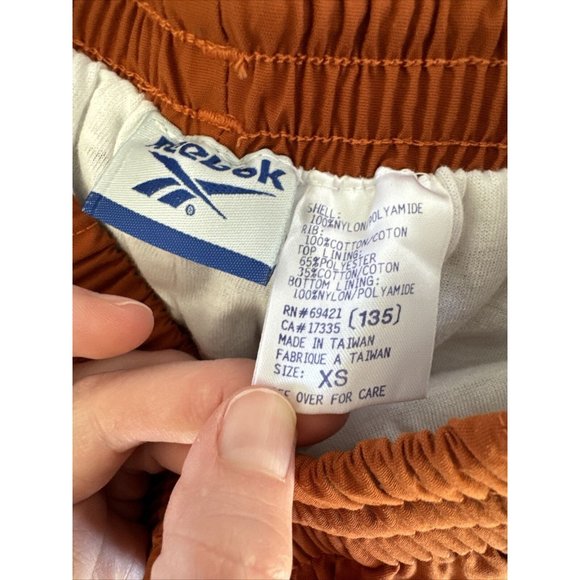 VINTAGE Reebok Track Suit Women’s XS‎ Burnt Orange Texas Lined 2 Piece Y2K Logo - Picture 12 of 16
